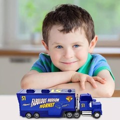Disney Pixar Cars No.51 Fabulous Hudson Hornet Mack Truck & Car 1:55 Diecast Toy