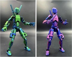 T13 Action Figure Set (Assembly Completed), 3D Printed Multi-Jointed, Titan 13 A