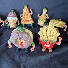 Lot Of 8 Food Fighters 1988 Mattel Action Figures – Read and See Photos