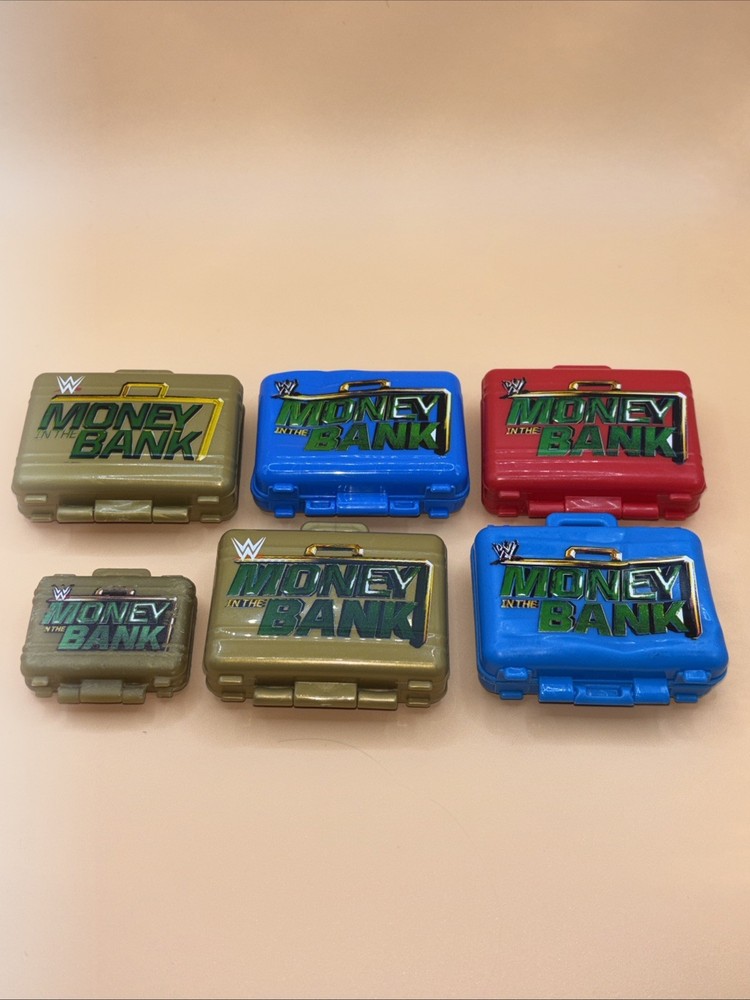 WWE MATTEL ELITE MONEY IN THE BANK BRIEFCASE ACCESSORIES LOT WWF WCW MITB RARE