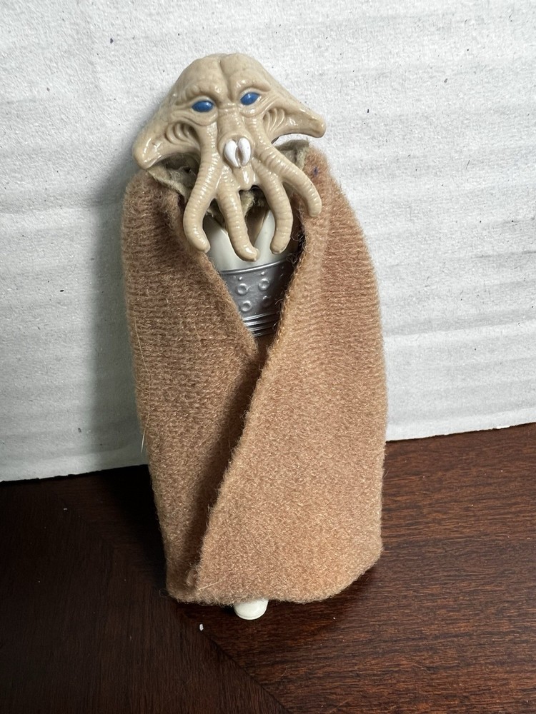 VINTAGE STAR WARS ROTJ RETURN OF THE JEDI 1983 SQUID HEAD ORANGE BROWN CAPE READ