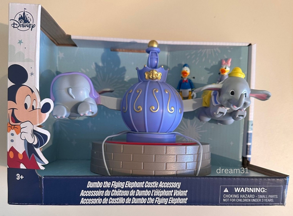 Disney Parks Dumbo The Flying Elephant Attraction Castle Accessory Toy Playset
