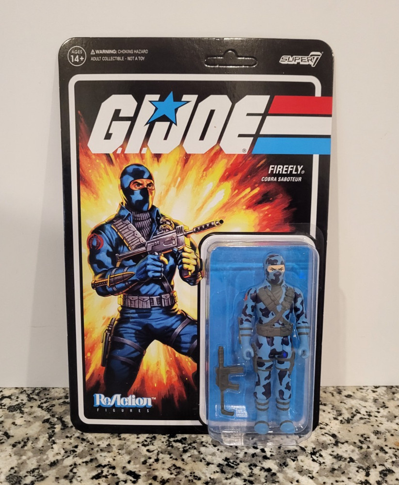 Firefly Blue 2021 G.I. JOE SUPER 7 ReAction 3.75 NEW MOC Unpunched