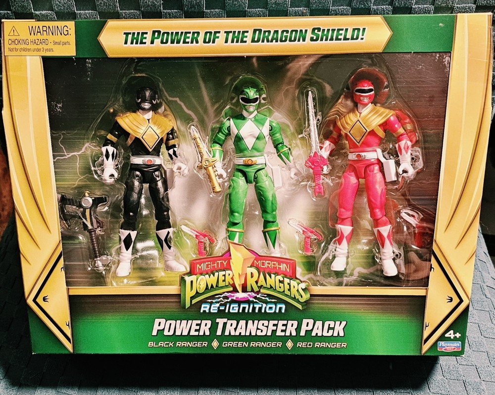 Playmates Power Rangers Re-Ignition Power Transfer Pack 3 Pack Black, Green, Red
