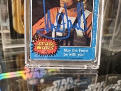 Vintage Star Wars Luke Brown Hair Kenner 1977 UKG 75,Topps Signed By Mark Hamill