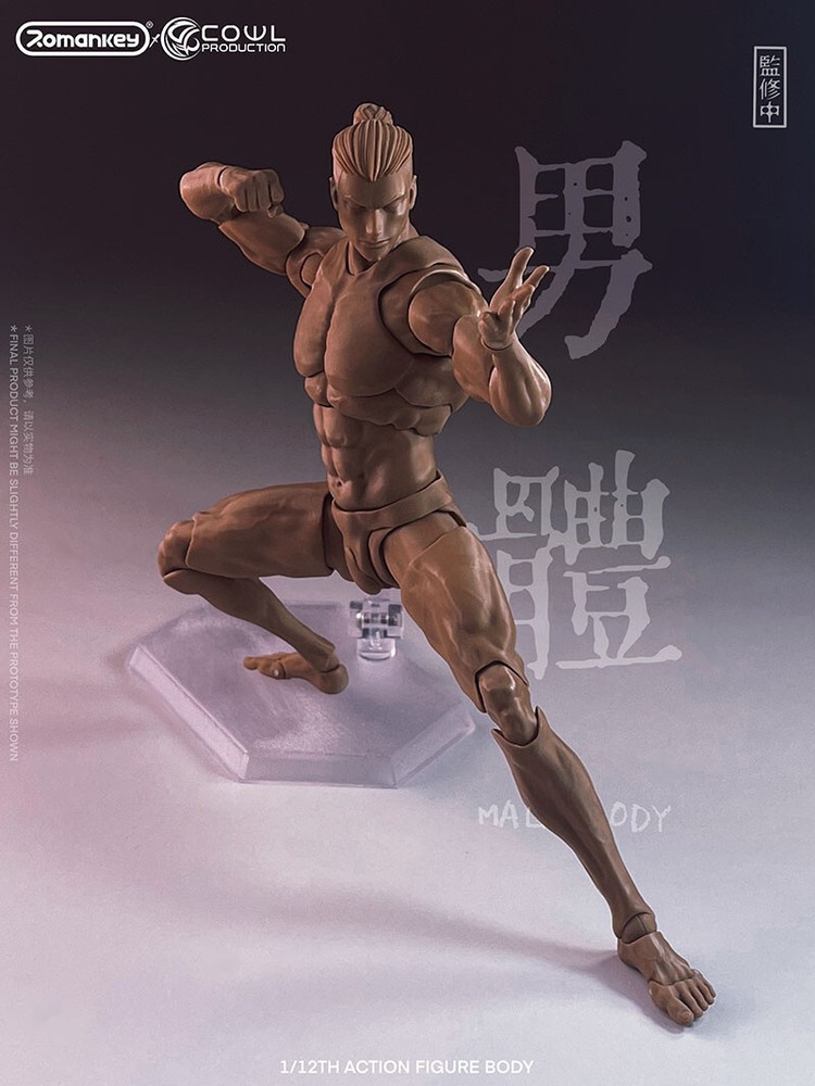 Romankey X COWL 1/12 Flexible Male Joint Doll Body &Head 6″ Action Figure Toy