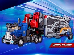 Metal Cardbot W Season 3 HEAVY IRON W Transformer Robot Trailer Truck Toy