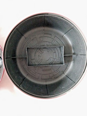 Bakugan Tin Metal Ball Storage Red and Gold with Inner Case 2008 Spin Master