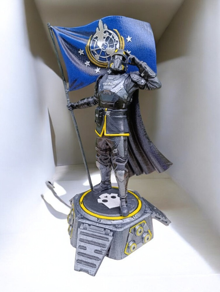 Figura Fanart Helldiver Soldado Pintado con aerografo