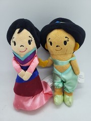 Plush Disney Princess Stylized Mini 6” Bean Plush Lot of 2