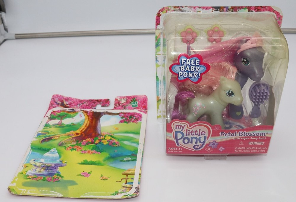 My Little Pony Super Long Hair 60078 Petal Blossom 2003 Hasbro-Open Box