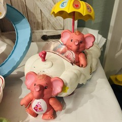 VTG 1983 Care Bears Care A Lot Playset Cloud Car Rainbow Roller Accessories WOW!