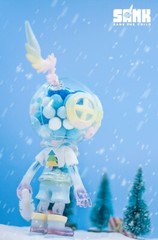 Little Sank SNOW by Sank Toys ❄🌨 Blue Pompom Shaker 24cm Vinyl/PVC LE199 NEW