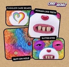 New Fuggler Care Bears Togetherness Bear 9″ Plush Doll Collectible Funny Ugly