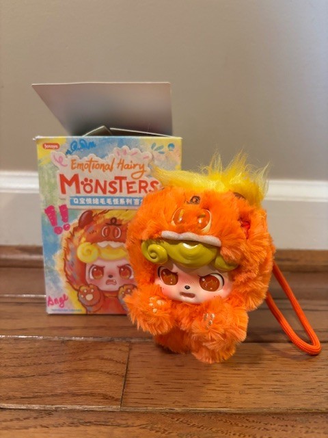 JOTOYS Q. Kid Emotional Hairy Monsters Series Plush Hang Tag Blind Box – Anger