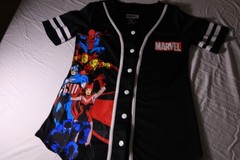 Marvel Avengers Character Mashup Women’s Baseball Jersey – Spider-Man, Iron Man,