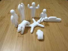 3D Printed Meccha Chameleon Figurines – Collectable Hider Pose Figures 8PK