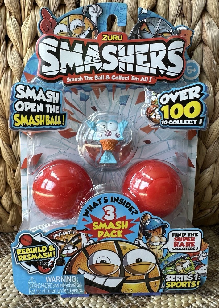 Zuru SMASHERS Collectible Series 1 Sport 3 Smash Pack Mini Mystery Figurines New