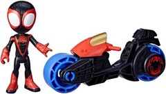 Miles Morales Action Figure with Toy Motorcycle, Preschool Toys, Ages 3 and Up