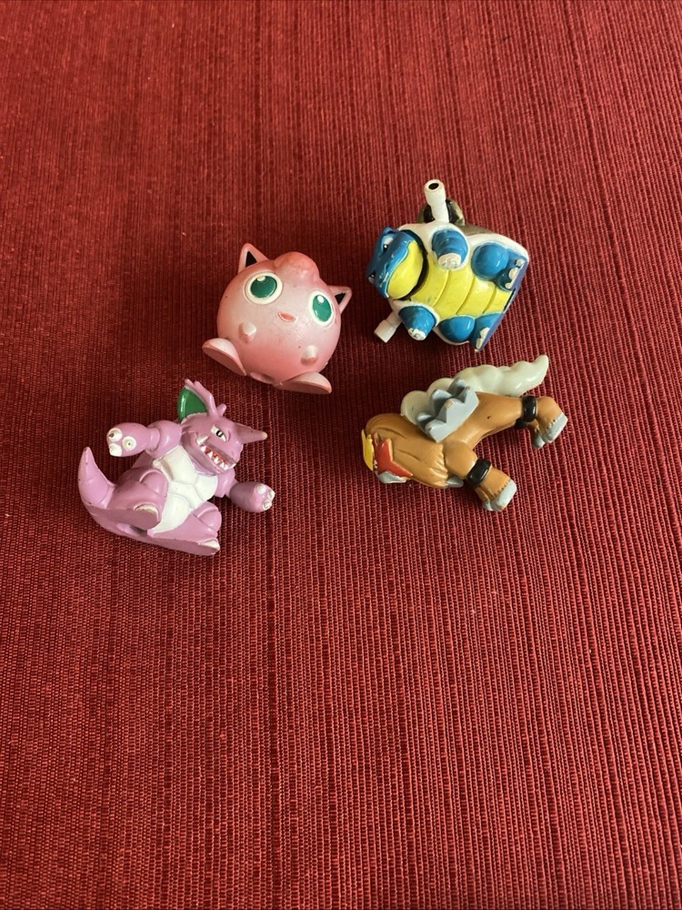 Pokemon Tomy Vintage Pencil Topper Lot – Entai Nidoking Jigglypuff Blastoise