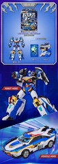 Metal Cardbot W BlueCop W Korean Transforming Robot Police Car Action Toy