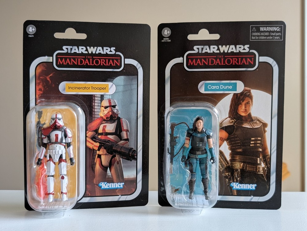 Star Wars Vintage Collection Mandalorian TVC 164 Cara Dune 177 Incinerator Troop