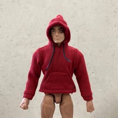 PB-SPD-HD: 1/12 scale dark red pocket hoodie for 6″ slim body