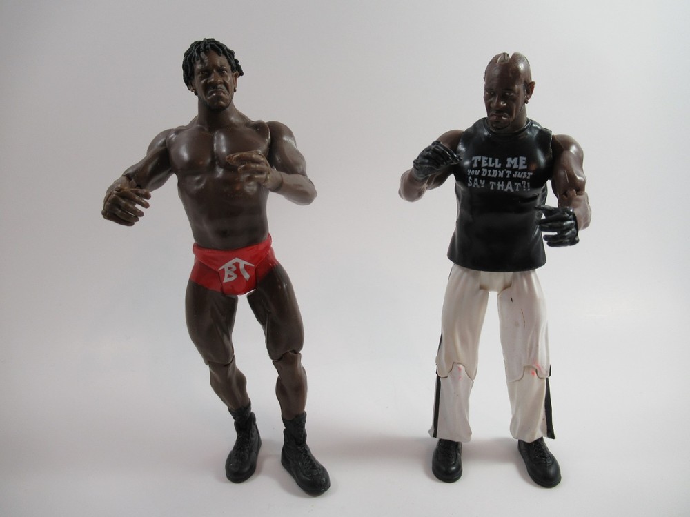 Lot of 2 Booker T Wrestling Action Figures WWE 2001 Jakks 6.5 Inches