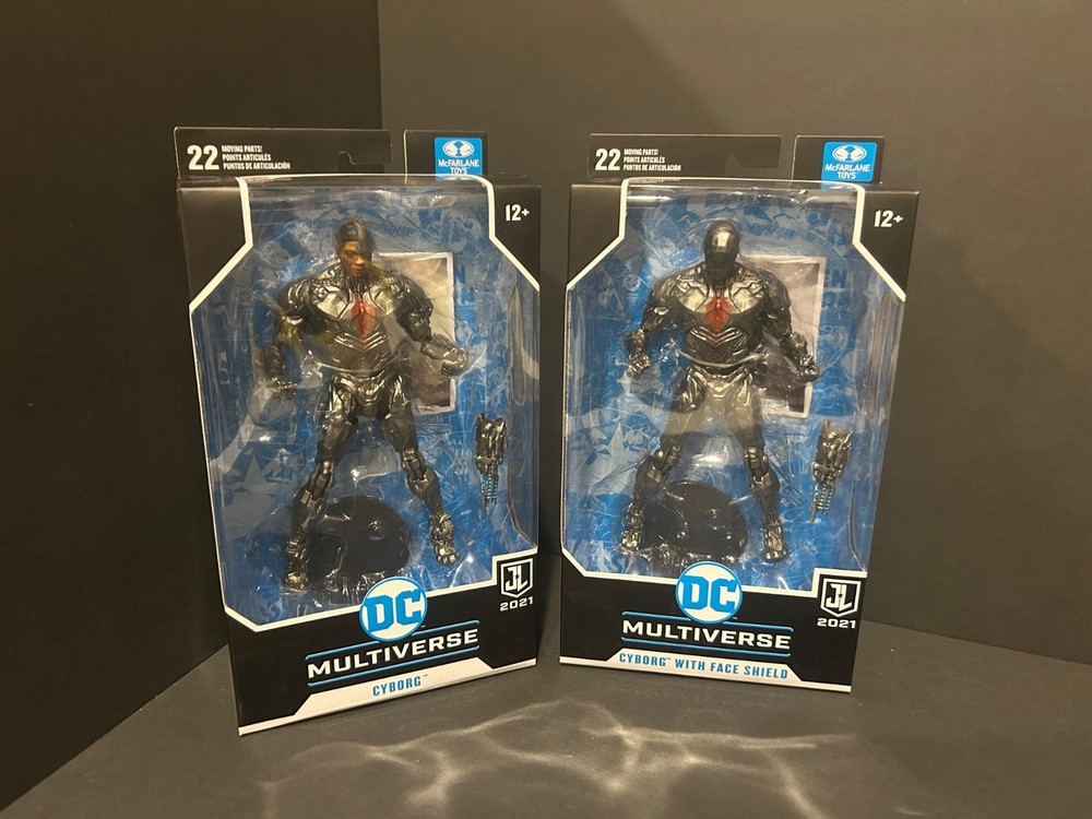 NEW Lot McFarlane Toys Justice League Movie CYBORG & CYBORG (Face Shield)