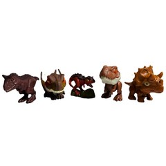 LOT OF 5 Small Hard Plastic Dinosaur Toy Figures ~Mattel Jurassic World & Others