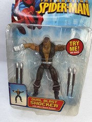 TOY BIZ AMAZING SPIDER-MAN STEALTH VENOM and DUAL BLAST SHOCKER ACTION FIGURE