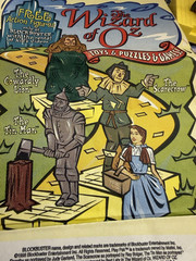 Blockbuster Wizard of Oz Set 4 Movable Toys 1997 Dorothy Scarecrow Tin Man Lion
