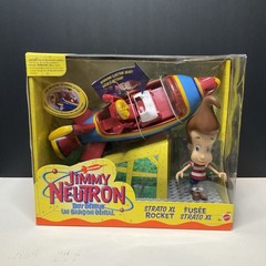 Vintage Mattel 2001 Jimmy Neutron Boy Genius Strato XL Rocket Playset – NEW