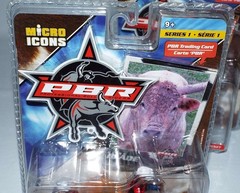4 NOS 2004 PBR Micro Icon Series 1 Figures Bull Rider on Bull Trading Card Lot