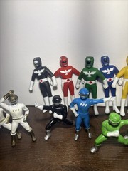 VTG Super Robotic Rangers Yellow Black Red Green Action Figures Lot Of 15