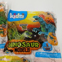 3 Kidsi Dinosaur Models Sealed Blind Bags 2 Dinosaurs Each