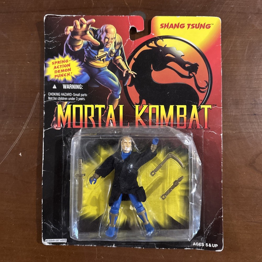Mortal Kombat Shang Tsung 3.75″ Action Figure Hasbro 1994 Damage card!