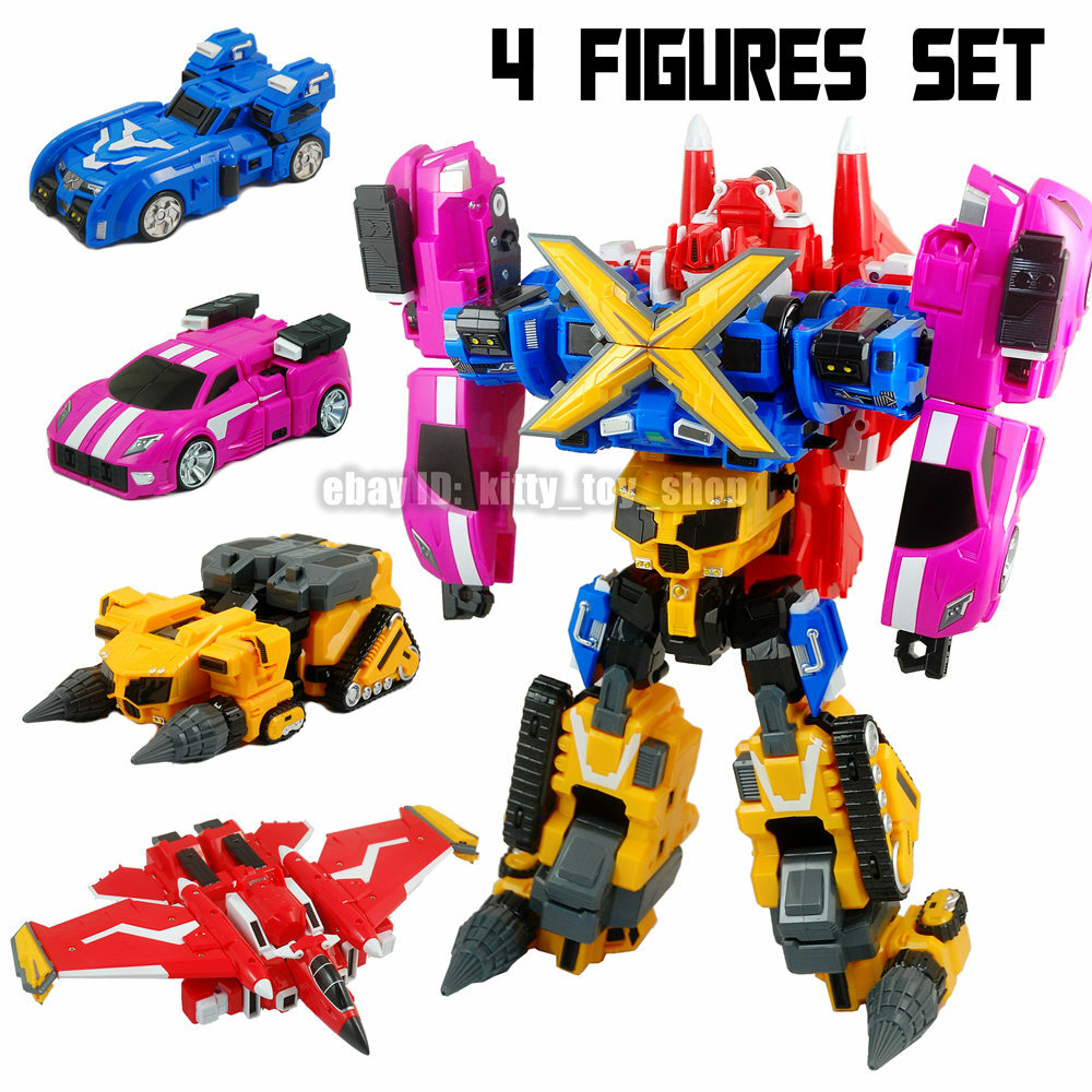 MiniForce X Ranger Vehicle Robot Car Bot 4 in 1 Combiner Model Figure With Boxes