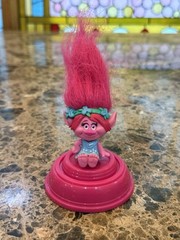 Trolls Poppy Figure on Pink Base McDonald’s Happy Meal Toy DreamWorks 2010s