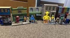 Sesame Street Custom Super 7 Scale Style Diorama. The Laundromat