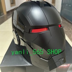 Full Black Iron Man 1:1 MK5 Jarvis Deformable Voice Control Wearable Helmet Mask