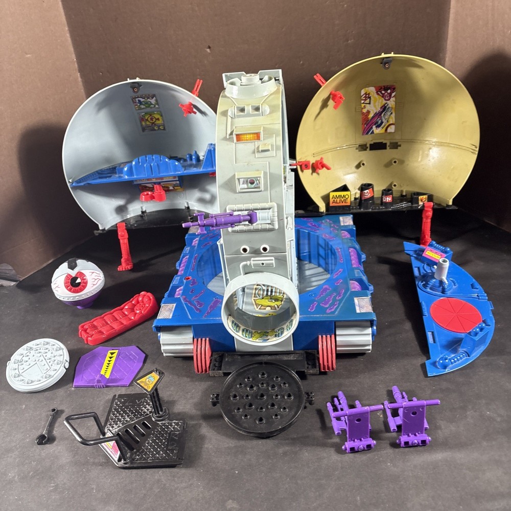 TECHNODROME PLAYSET 1990 PLAYMATES TMNT NINJA TURTLES NEAR COMPLETE VINTAGE