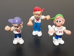 Vintage 1992 Bluebird Mighty Max Figures Lot of 3 Red Green Purple Hat Used