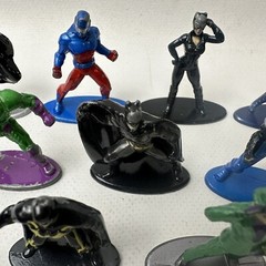 Lot Of 9 DC Comics Metal Figures Nano Jody Have Wear
