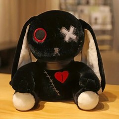 Goth Bunny Plush Black (25cm/9.84in) Christmas Gift