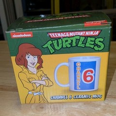 TMNT NECA Loot Crate Exclusive Channel 6 News Ceramic Coffee Mug NEW In Box