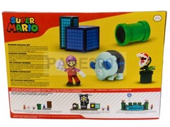 Jakks 2.5 Inch Super Mario Wonder Diorama Play Set (New Figs BubbleMario Bulrush