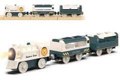 Battery Powered Train Set for Railway System, Electric Train Toys for Wooden …