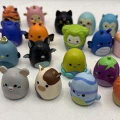 Squishmallows Squish-A-Longs Mini Figures Lot 20pc Animals Fruit Toys Jazwares