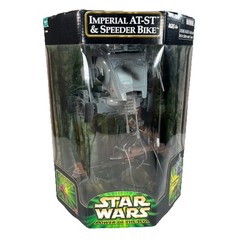 Star Wars Power of the Jedi POTJ Imperial AT-ST & Speeder Bike Paploo BRAND NEW